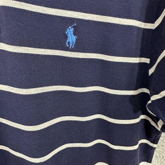 Ralph Lauren Polo Shirt Adult medium blue Pony pima cotton Preppy Casual Mens - Picture 2 of 8